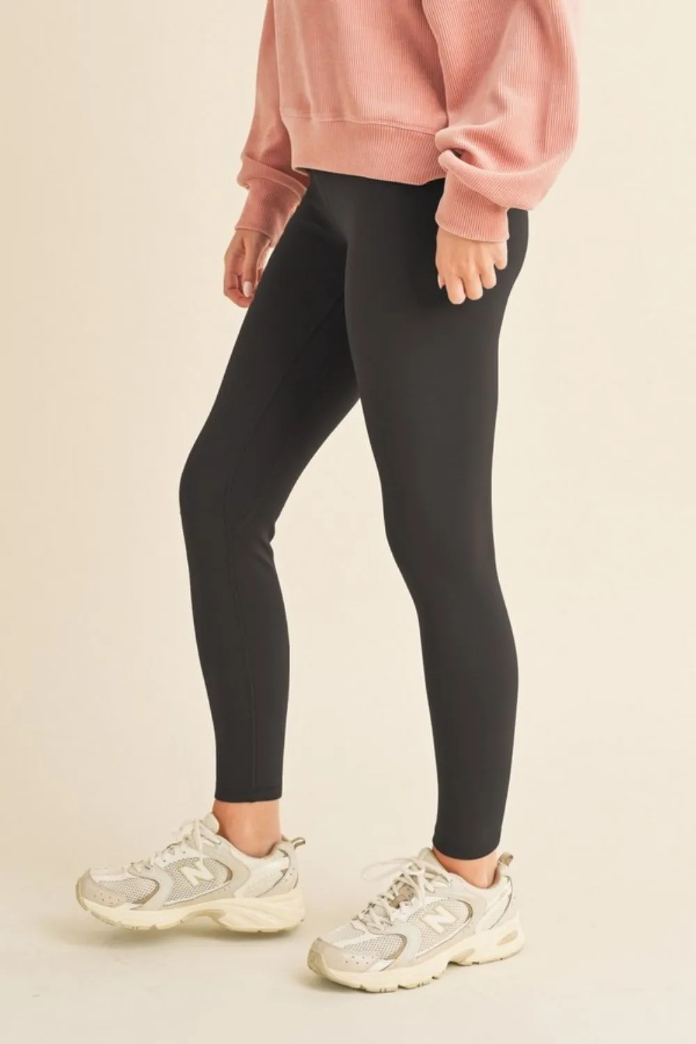 Black Fleece Lined High Waisted Leggings