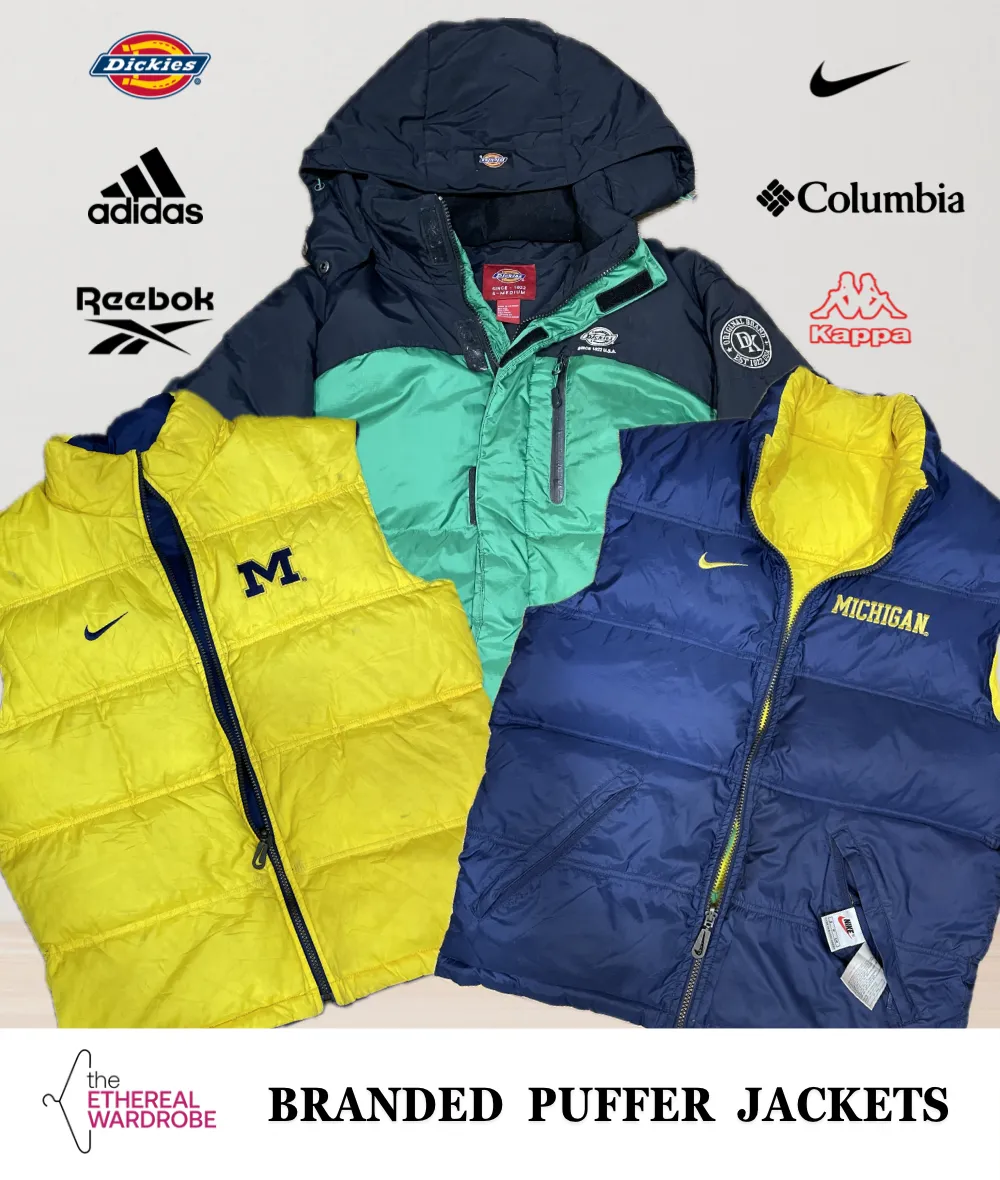 Branded Puffer Jackets including Dickies, Nike & Adidas