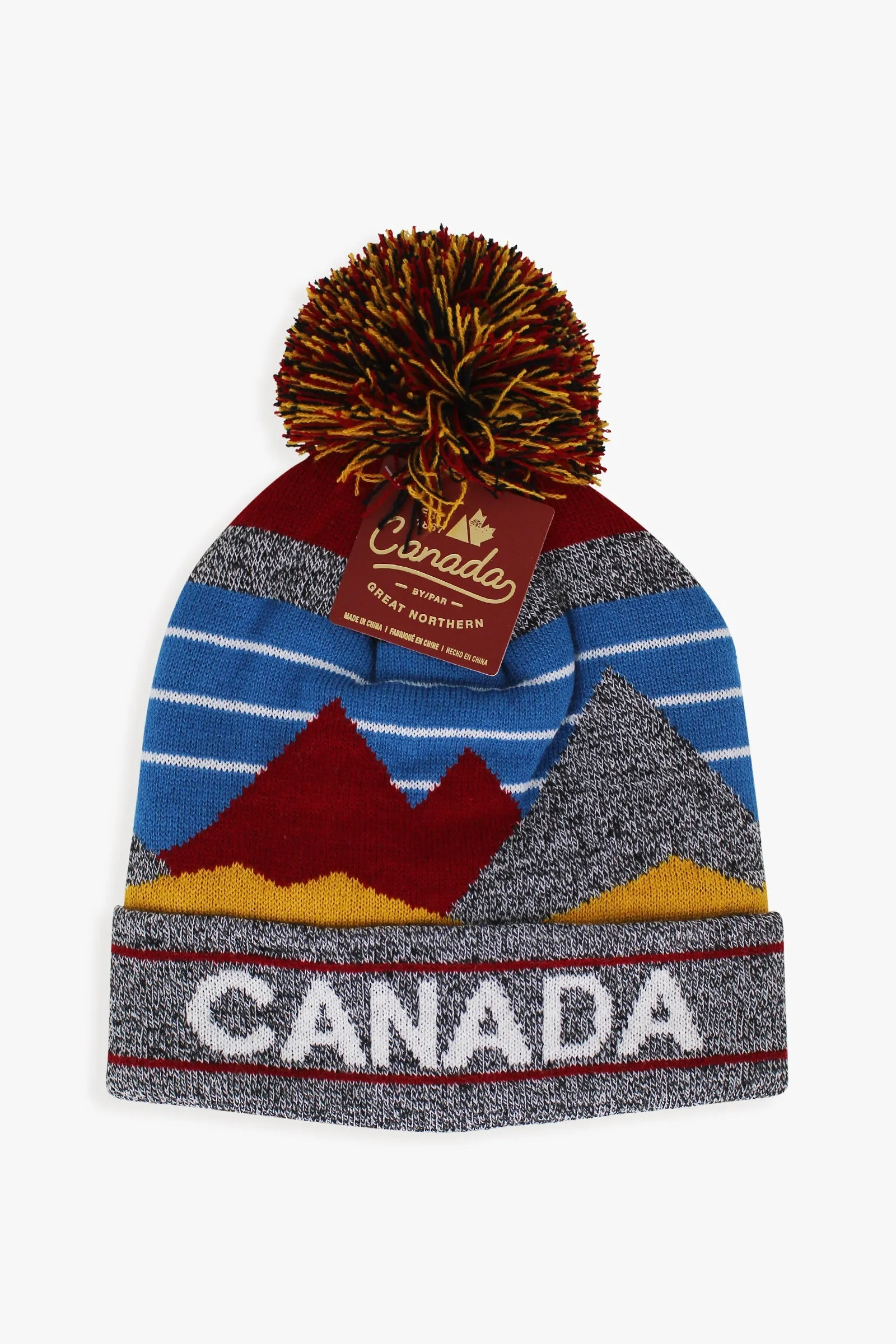 Canada Adult Fleece Lined Hat With Scenic Landscape