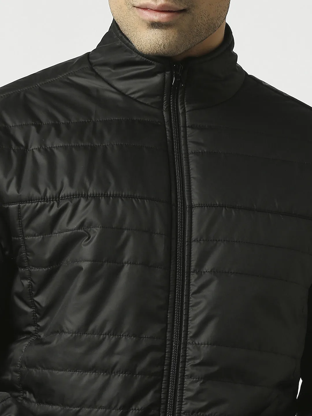 Charcoal Black Puffer Jacket