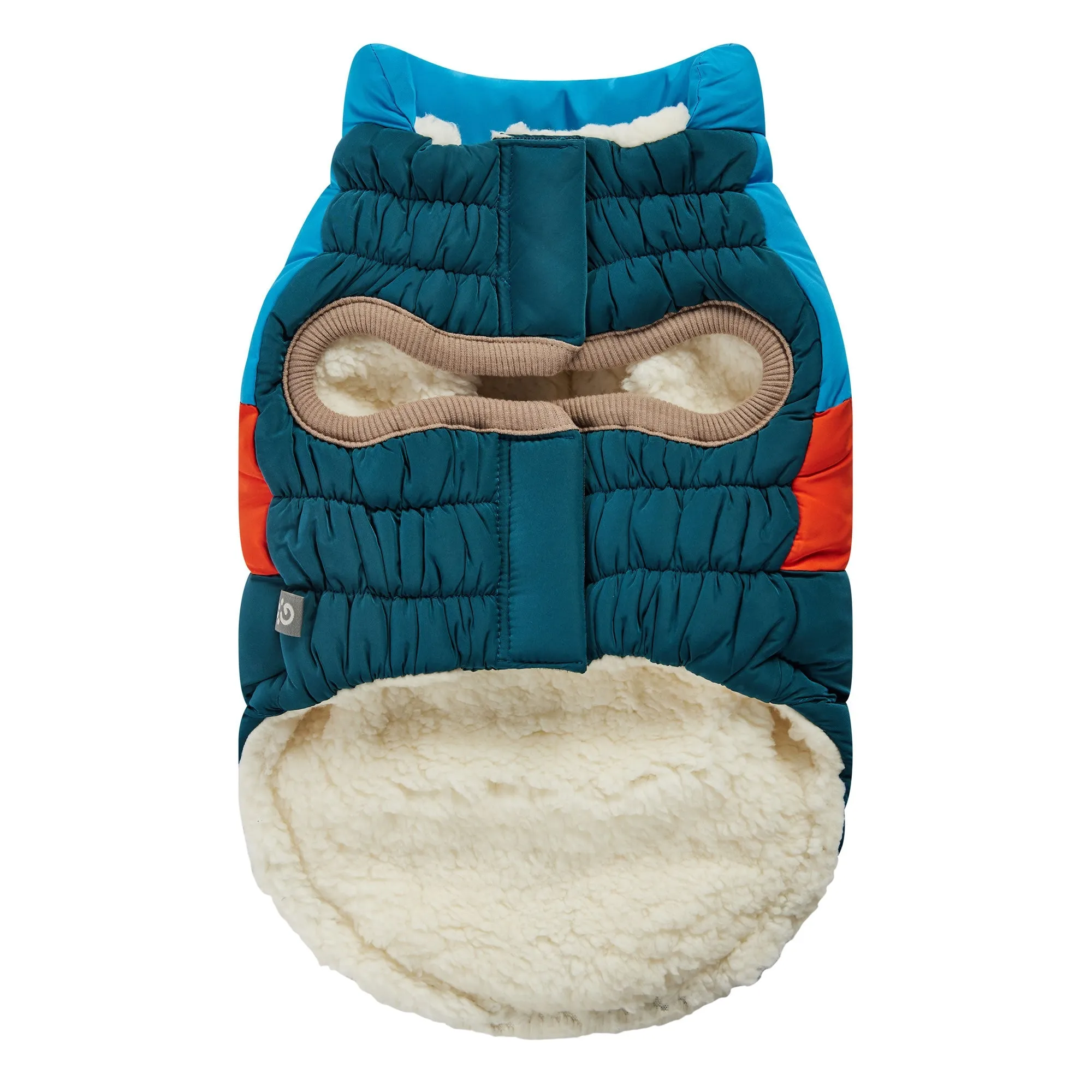 Color Block Dog Puffer Winter Coats