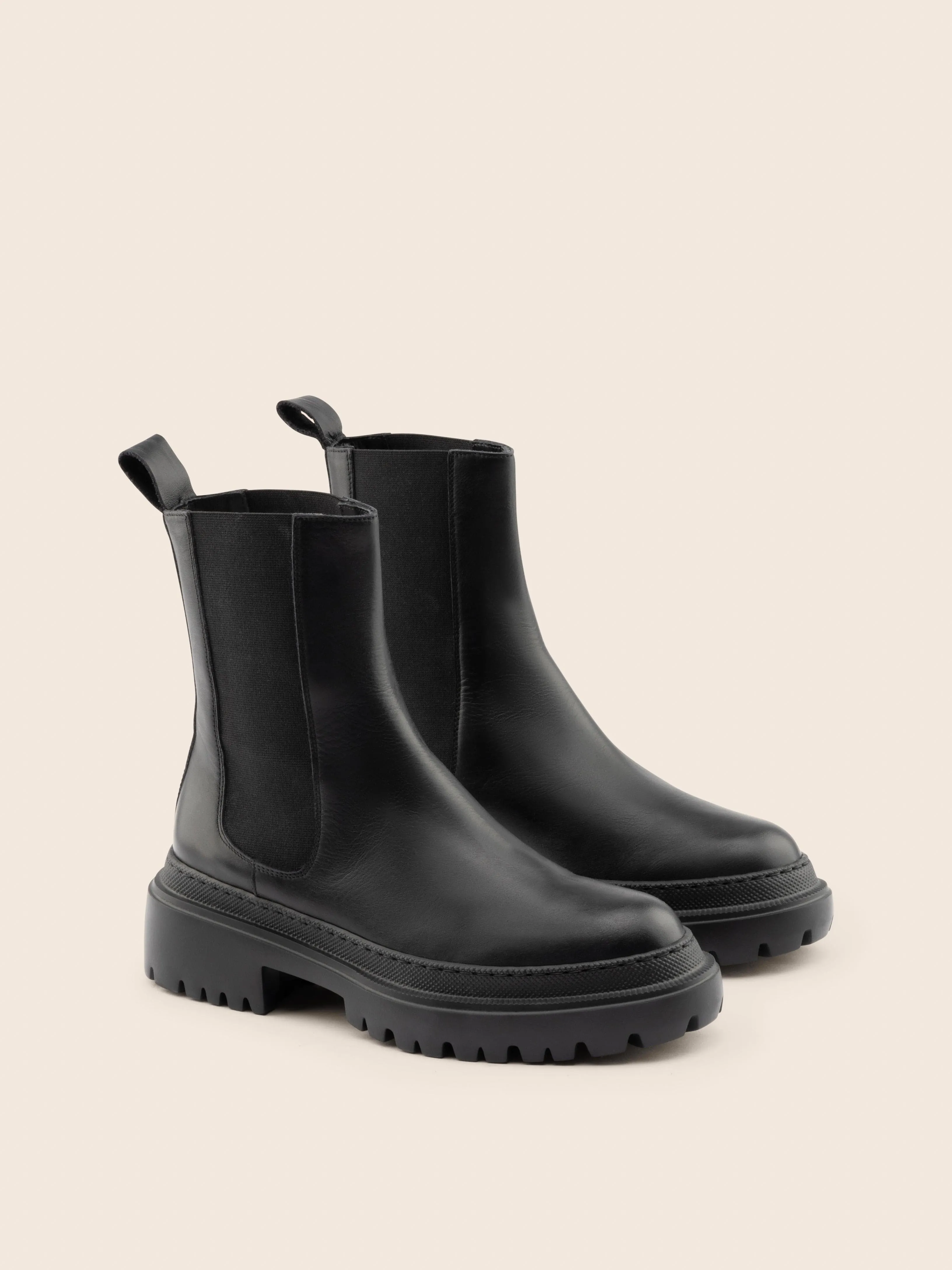 Corticella Black Leather Unlined Boot