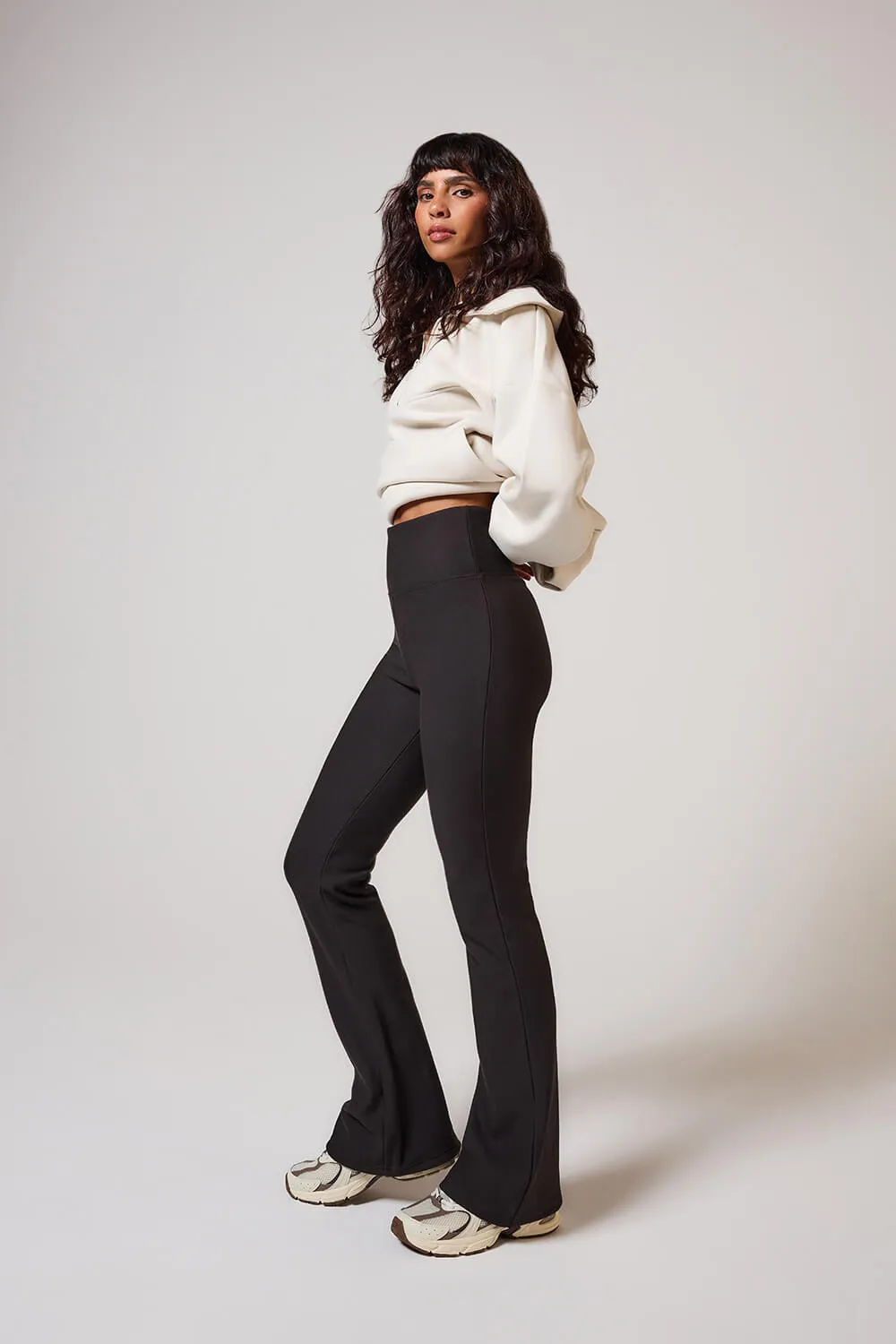 Curve Winter Flare Leggings - Black Coffee