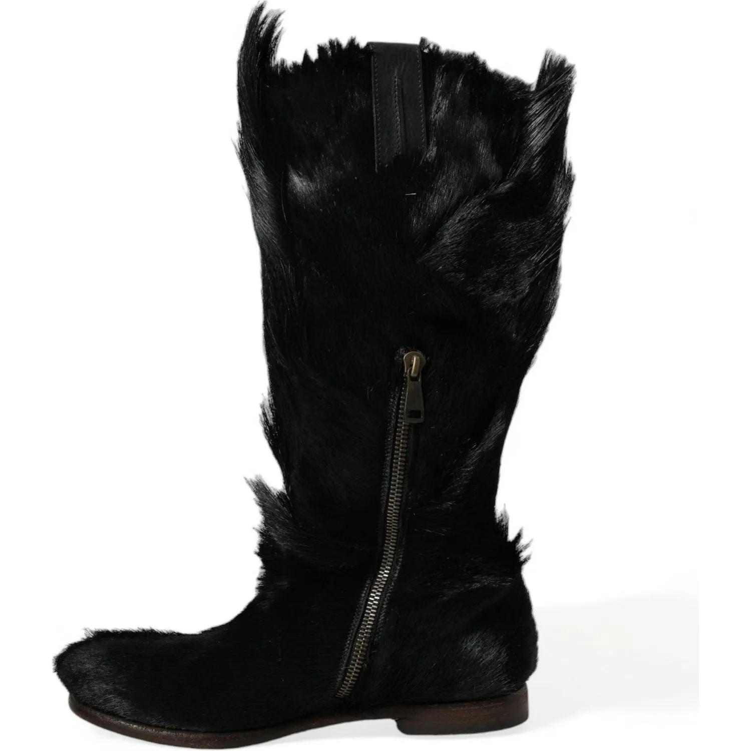 Dolce & Gabbana Opulent Gazelle Fur Mid Calf Boots