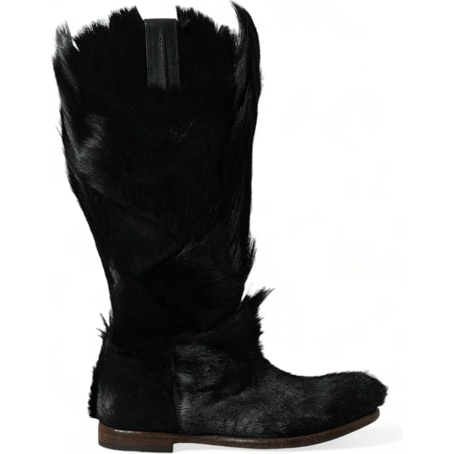 Dolce & Gabbana Opulent Gazelle Fur Mid Calf Boots