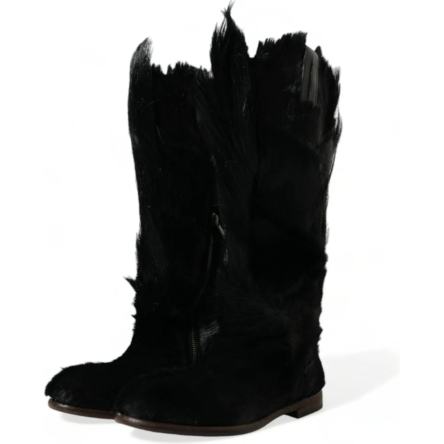 Dolce & Gabbana Opulent Gazelle Fur Mid Calf Boots