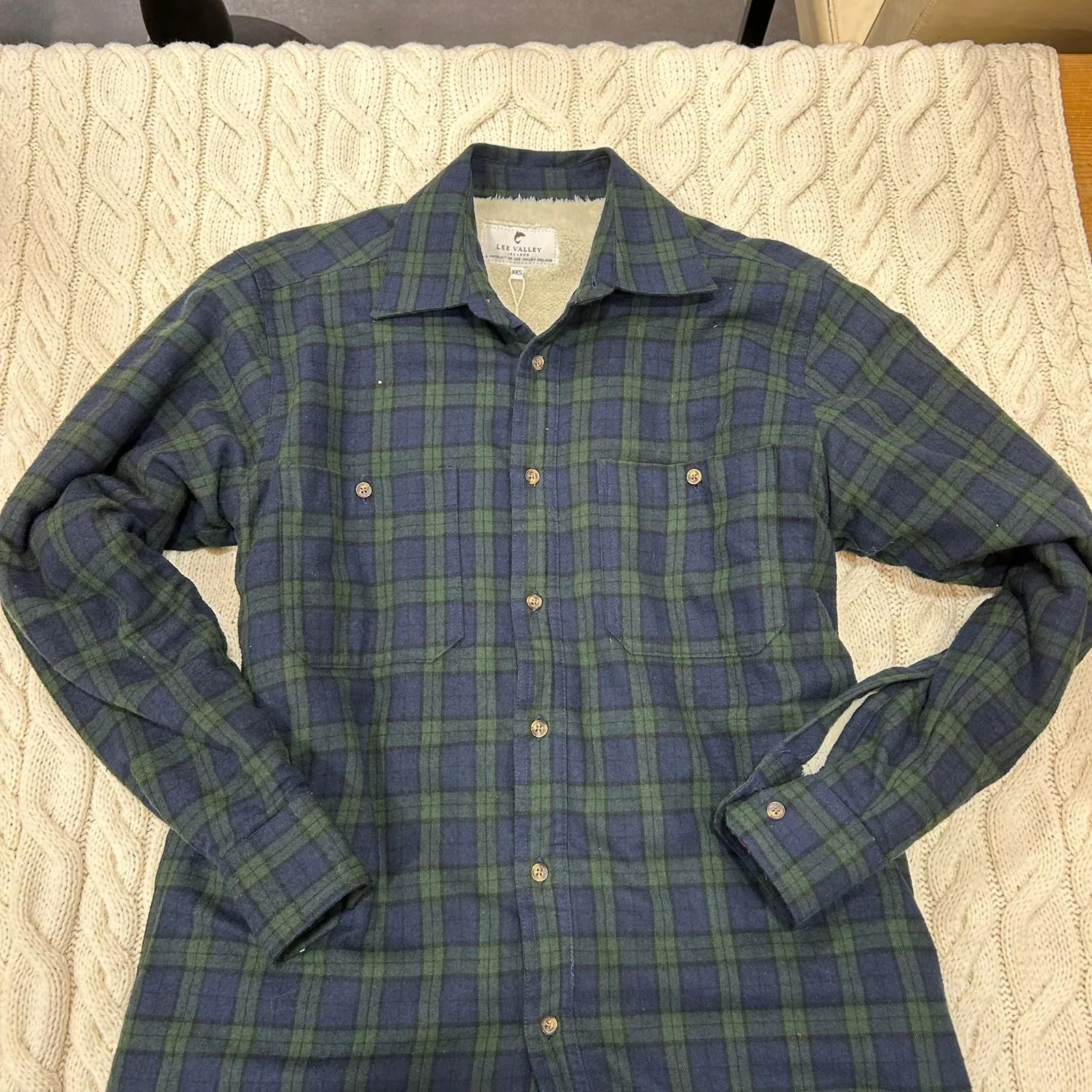 Flannel Fleece Lined Shirt - Green Tartan