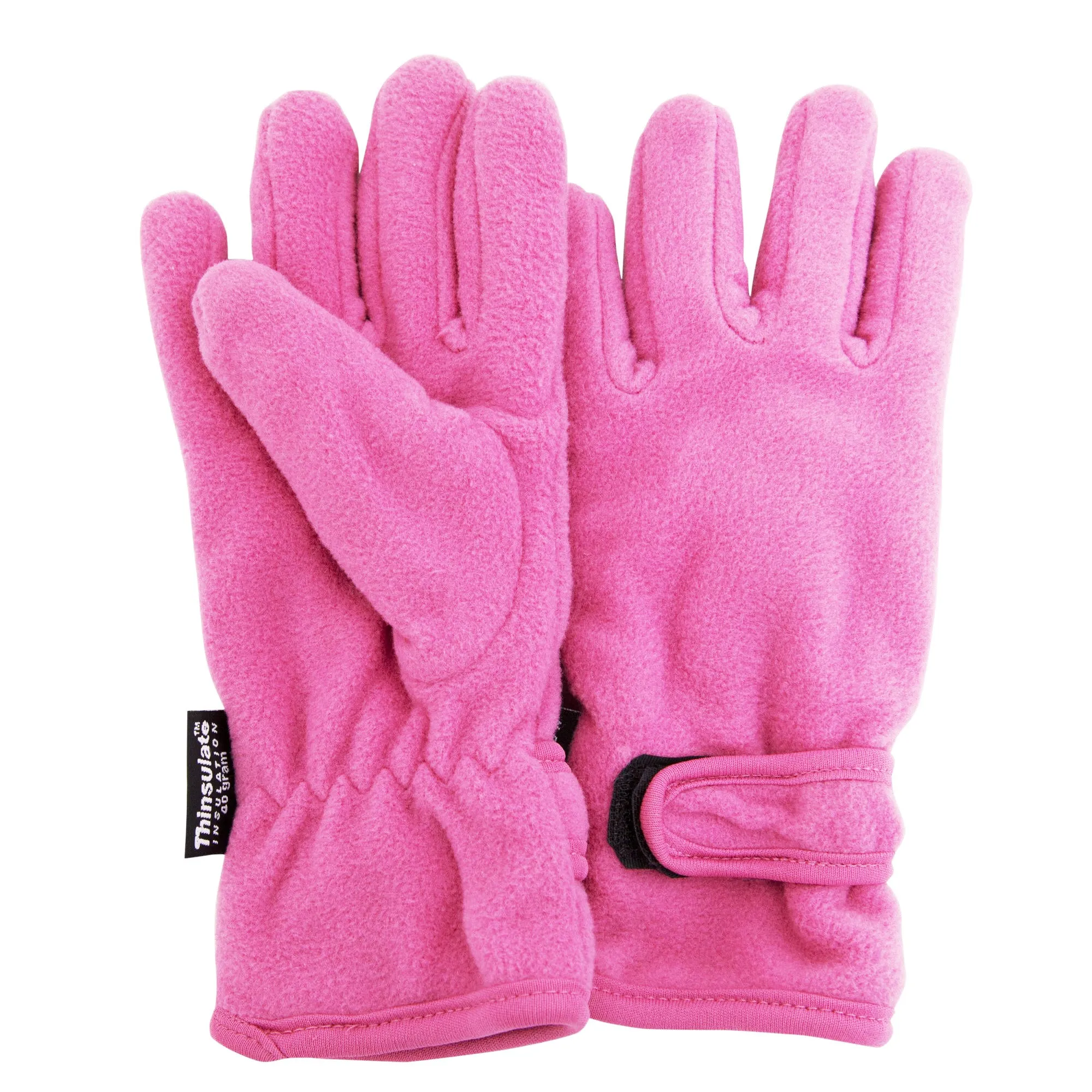 FLOSO Girls Childrens/Kids Plain Thermal Thinsulate Fleece Gloves (3M 40g)