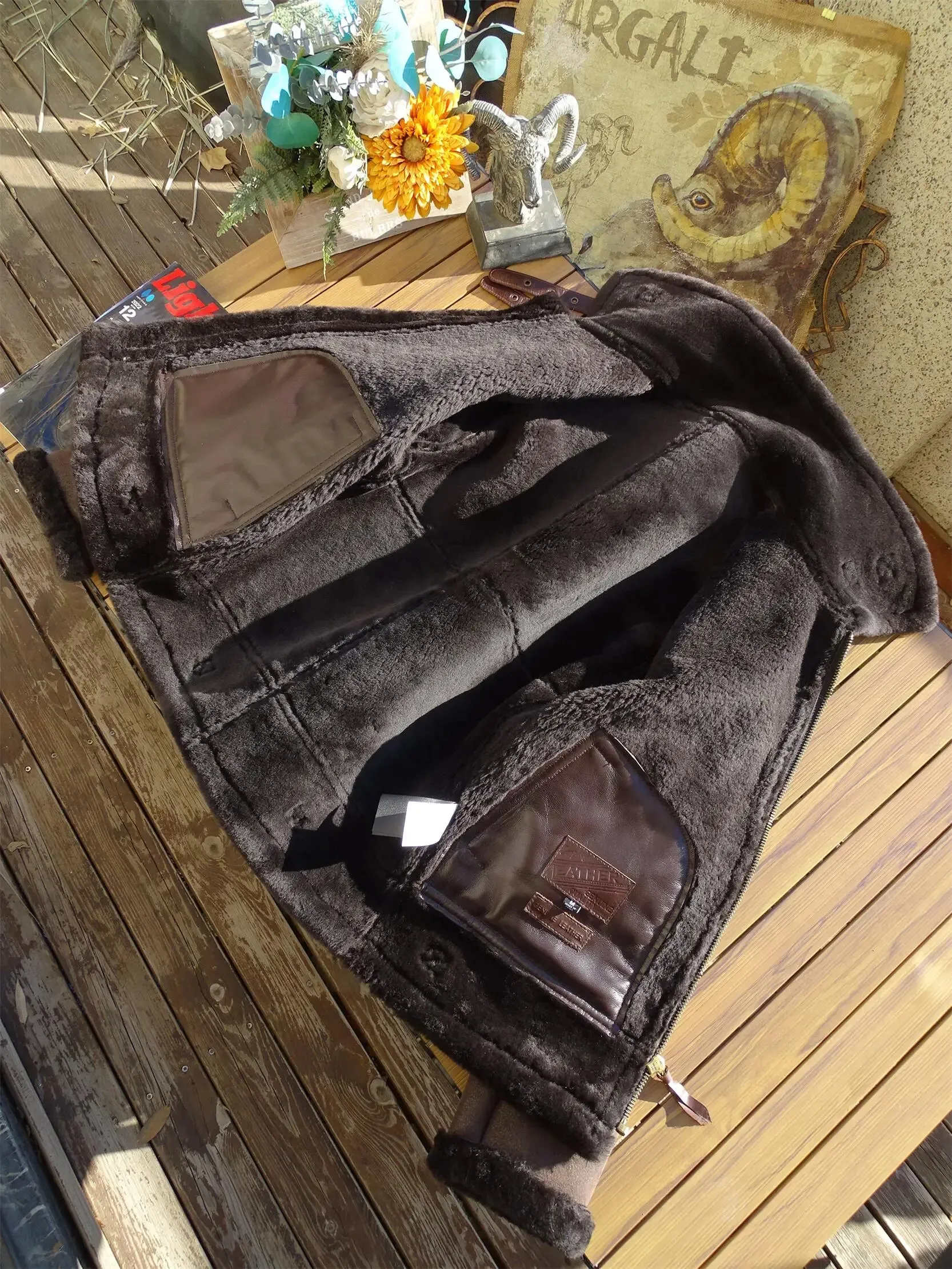 Funki Buys | Jackets | Men's Genuine Leather Sheepskin Jacket