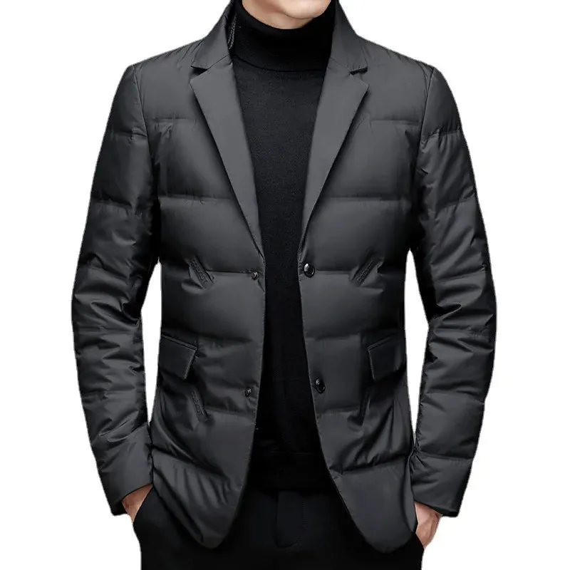 Funki Buys | Jackets | Men's Winter Warm Down Dress Blazer