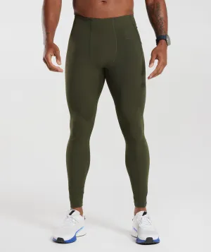 Gymshark Control Baselayer Leggings - Winter Olive