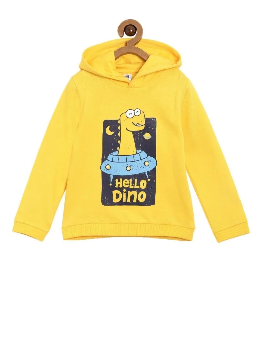 Hello Dino Hooded Sweatshirt and Navy Blue Sweatpants Combo