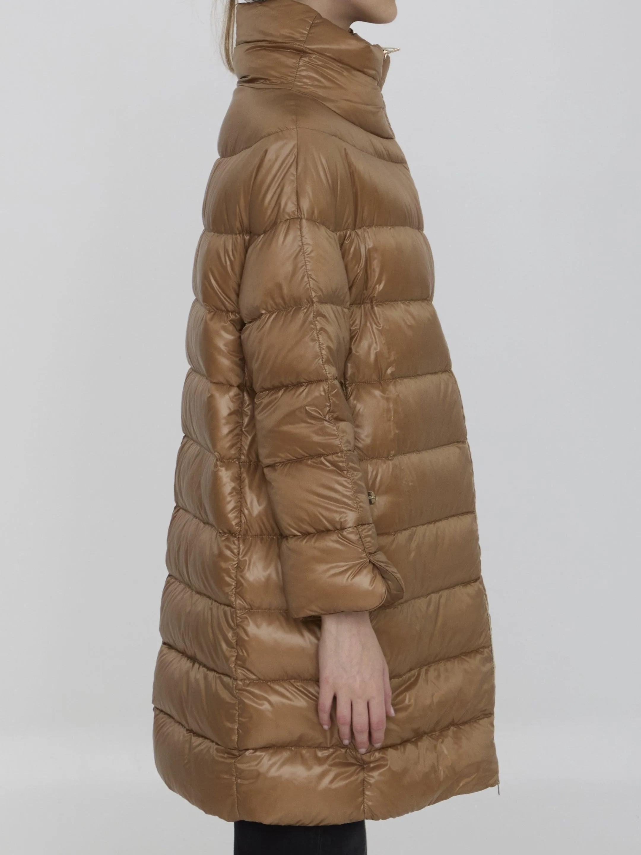 Herno Down Jacket In Nylon Beige