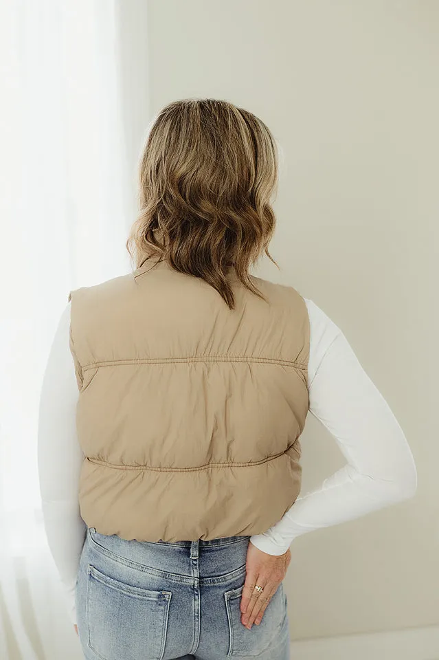 High Neck Puffer Vest