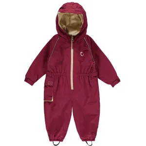 Hippychick Toddler All-In-One Waterproof Fleece Lined Suit (Raspberry)