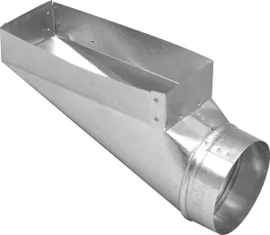 Imperial GV0667 Wall Register Boot, 4 in L, 10 in W, 6 in H, Galvanized :EA: QUANTITY: 1