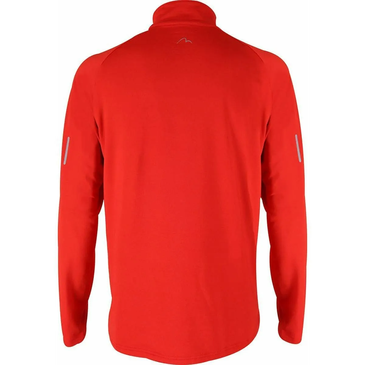 More Mile Alaska Half Zip Long Sleeve Mens Running Top - Red