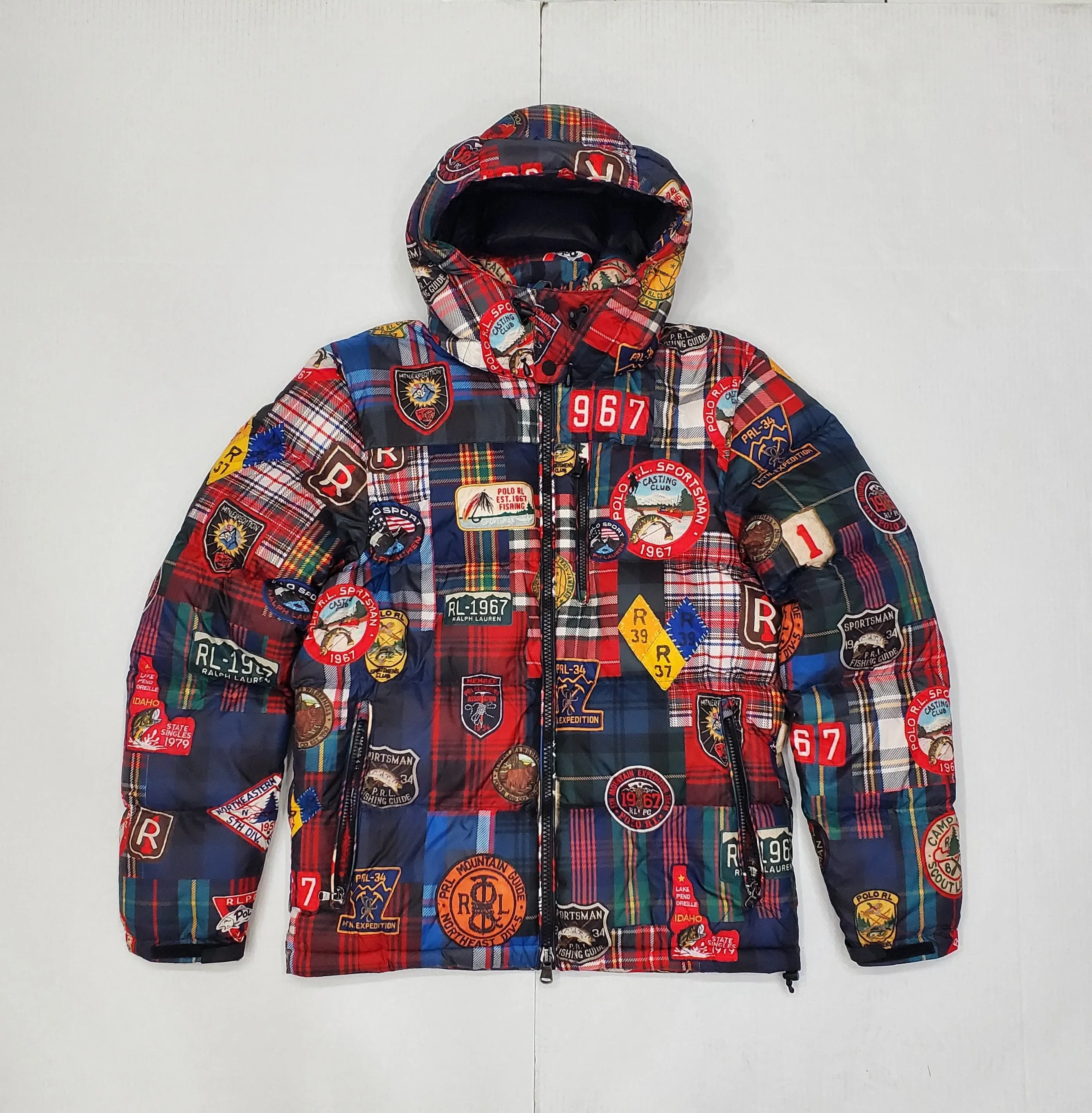 Nwt Polo Ralph Lauren Plaid Sportsman Allover Print Down Jacket