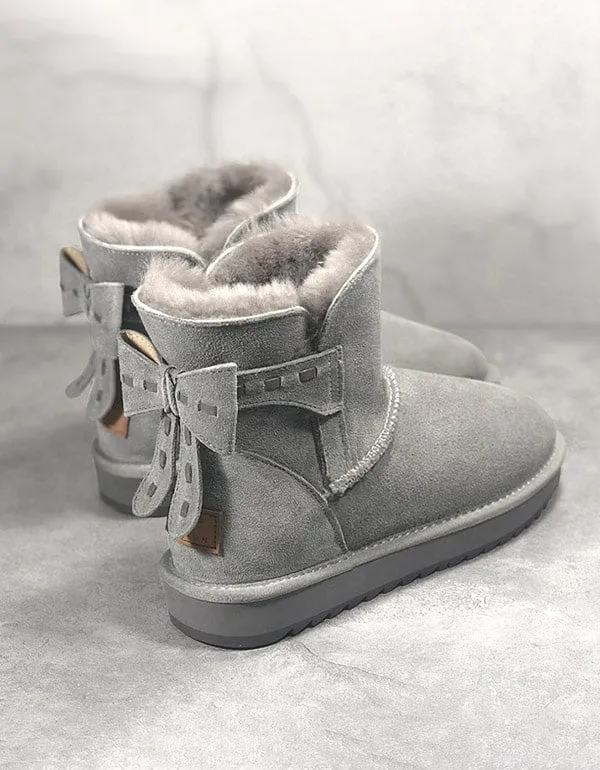 OBIONO Suede Non-slip Winter Snow Boots