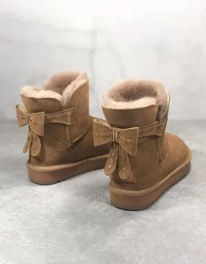 OBIONO Suede Non-slip Winter Snow Boots