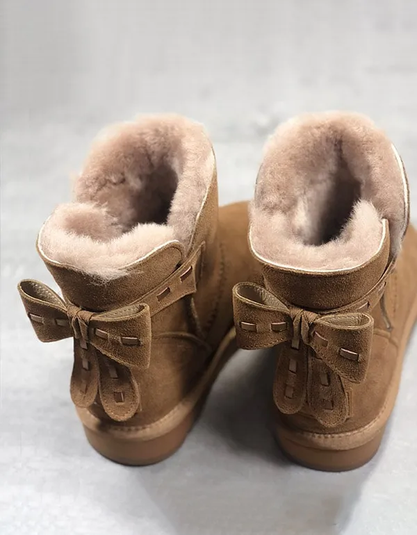 OBIONO Suede Non-slip Winter Snow Boots