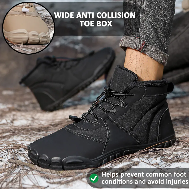 Outdoor Snow Boots Warm Wear-Resistant Winter Thickened Shoes Non-slip & Waterproof Winter Barefoot Shoe (Unisex)