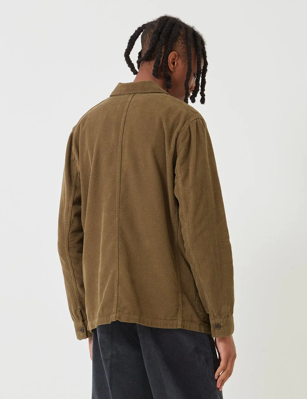 Portuguese Flannel Labura Workwear Jacket (Cord) - Olive Green