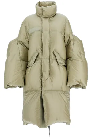 Sacai long down jacket with sculpted sleeves