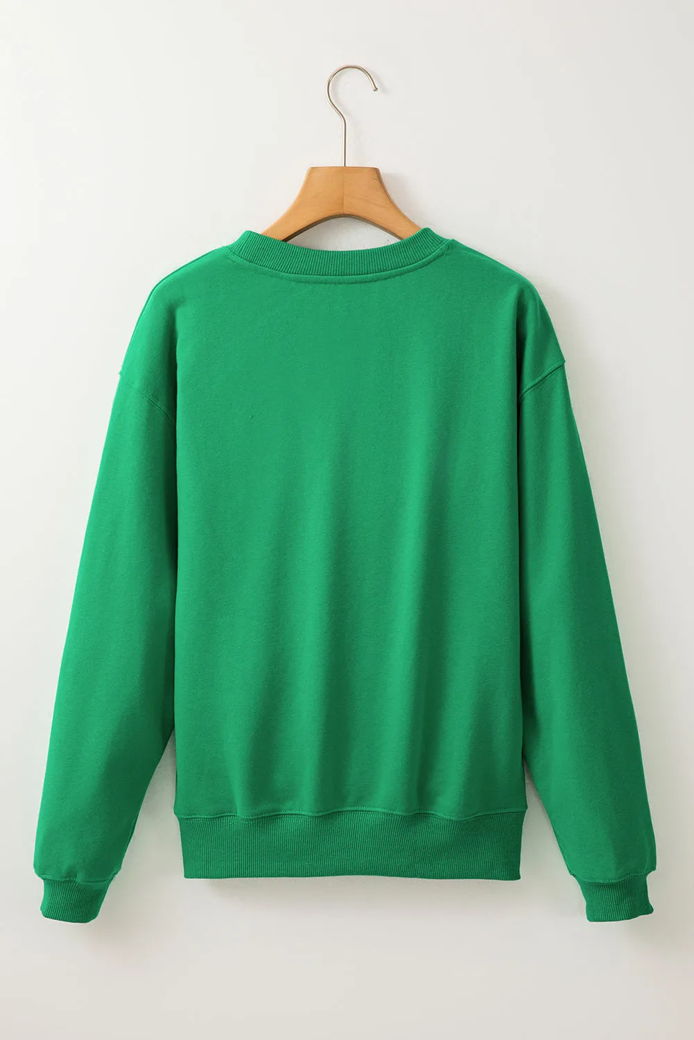 Solid Fleece Lined Terry Sweatshirt