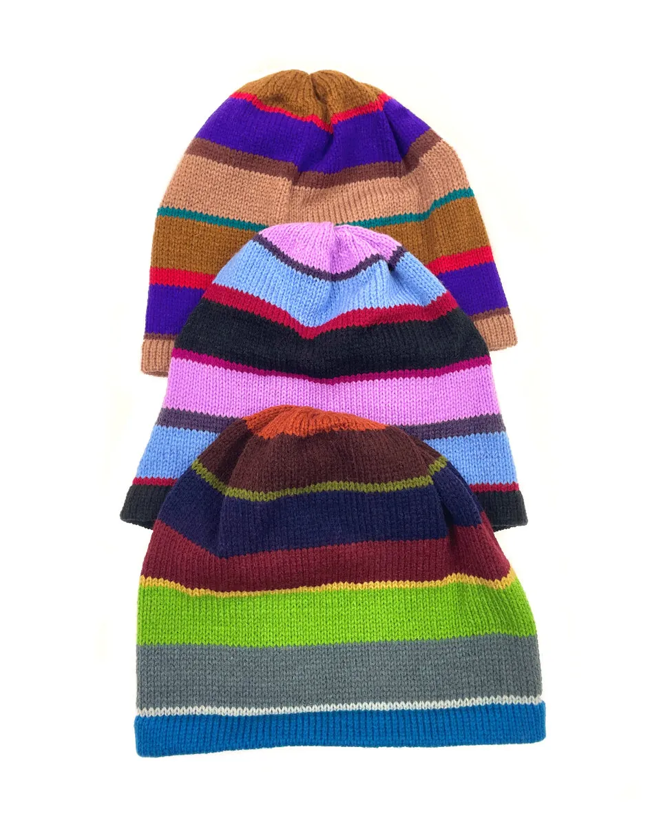 Striped Acrylic Beanie