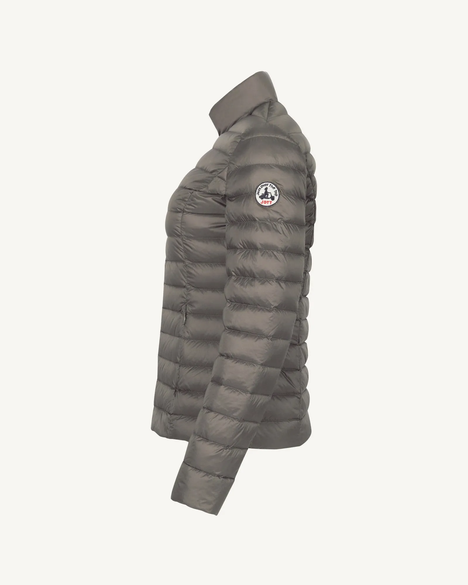 Taupe Lightweight down jacket Mat