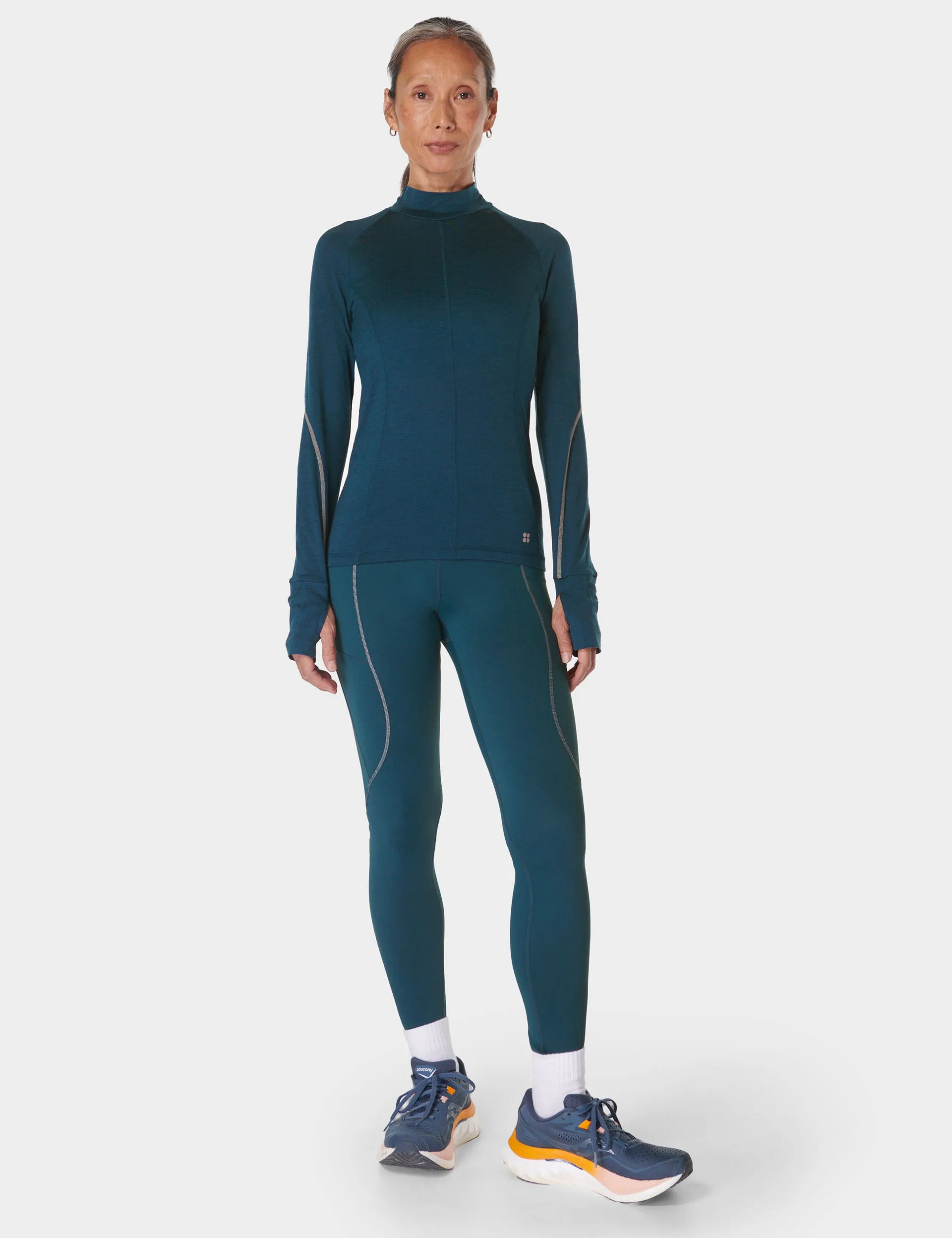 Therma Boost Running Leggings - Deep Green