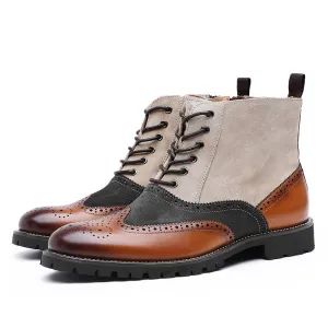 Tricolor Solid Winter Boots