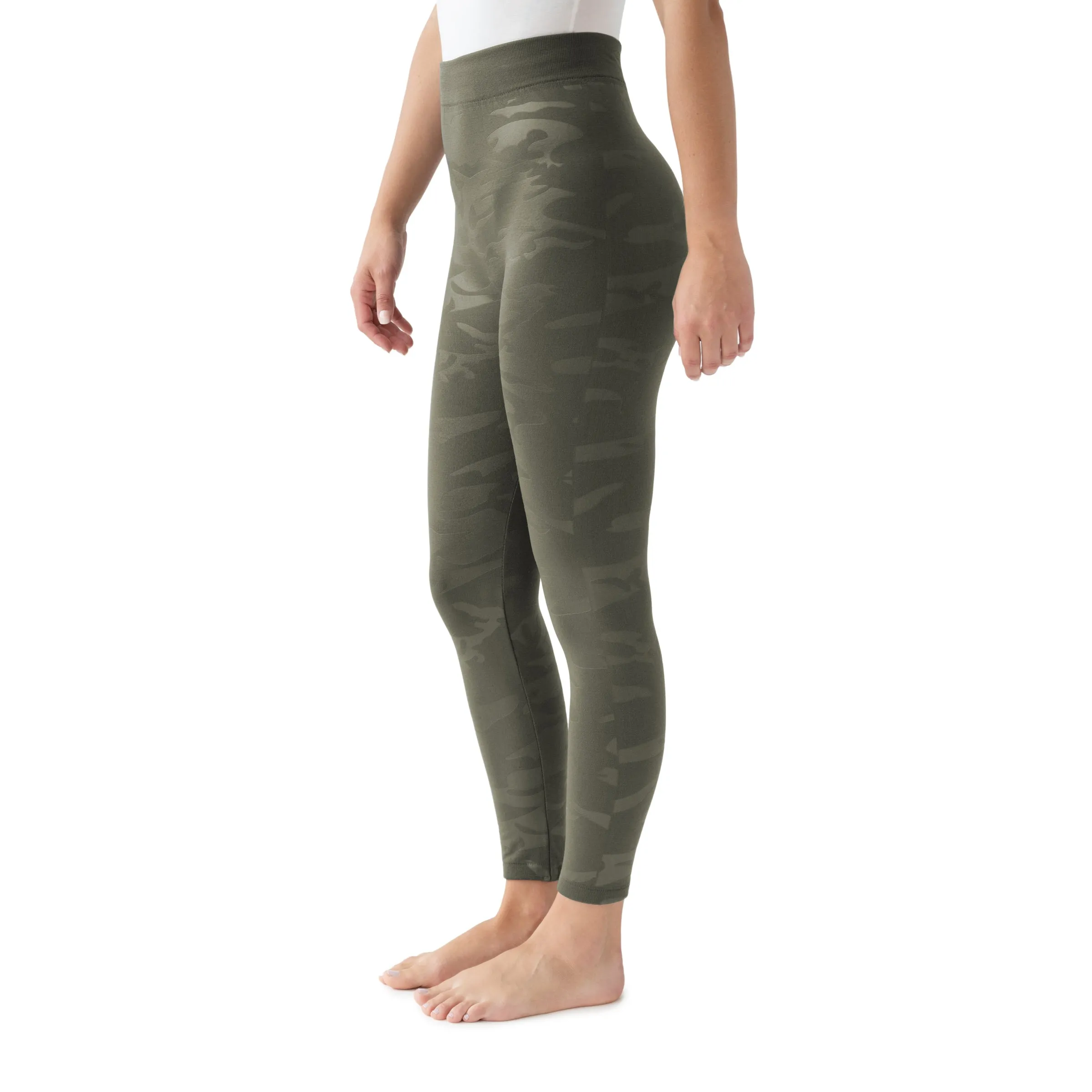 Women's Fleece Lined Embossed Leggings