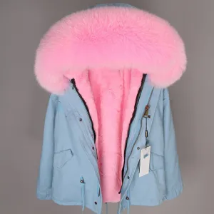 Women's Winter Casual Hooded Warm Long-Sleeved Parka With Fox Fur