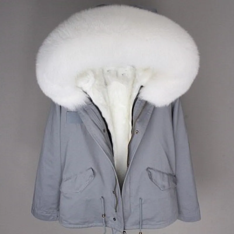 Women's Winter Casual Hooded Warm Long-Sleeved Parka With Fox Fur