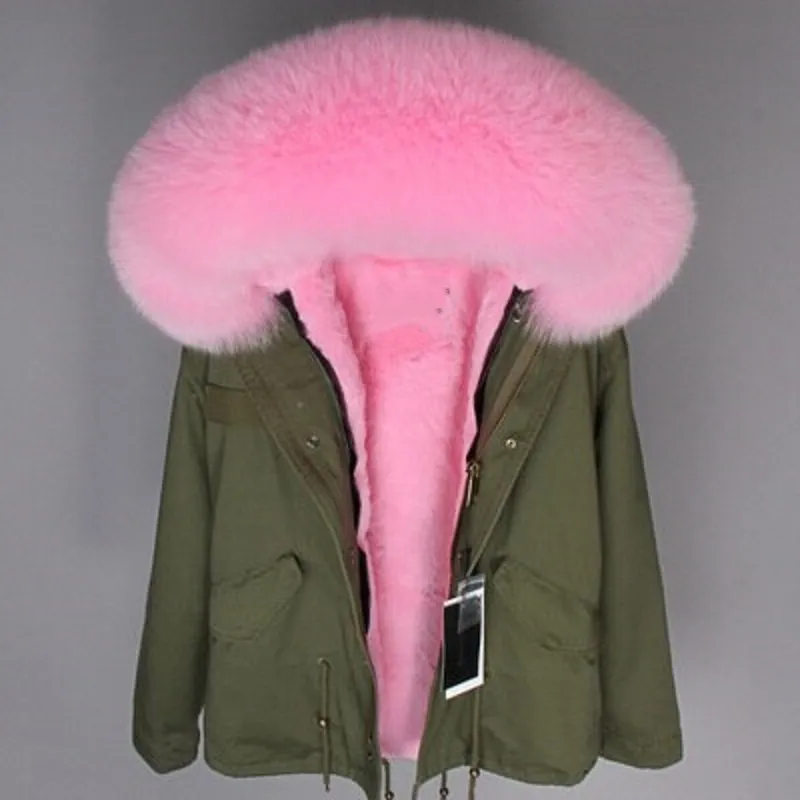 Women's Winter Casual Hooded Warm Long-Sleeved Parka With Fox Fur